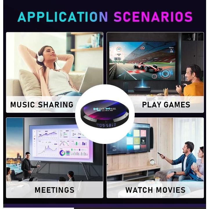 New H96 Max 4GB/64GB Android 10.0 STB Android TV Box RK3318 Quad Core