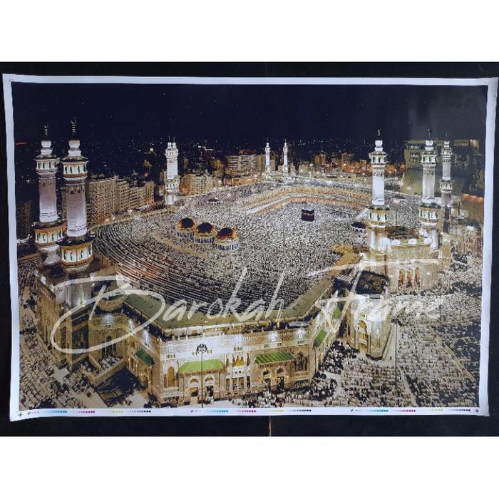 Premium poster mekah gambar mekah madinah ukuran 70x100 Promo