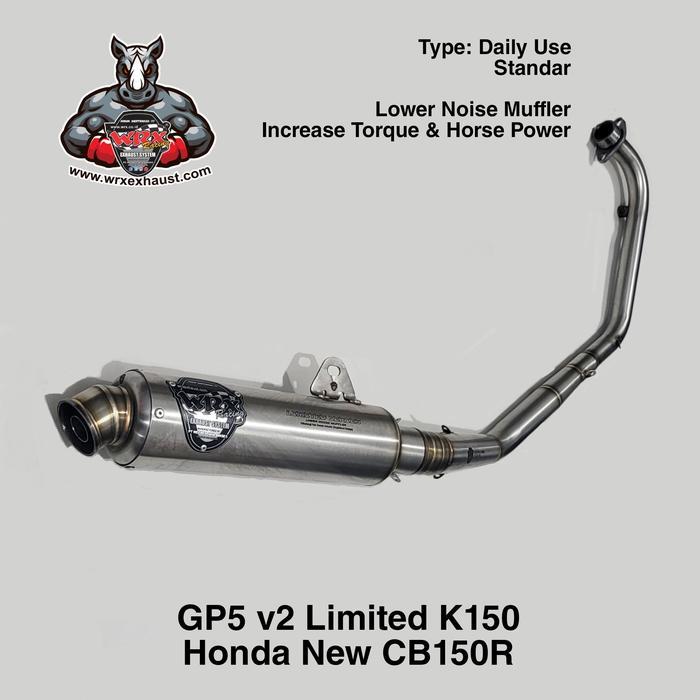 SIAPKIRIM Knalpot WRX GP5 v2 Limited K150 New CB150R READY STOCK