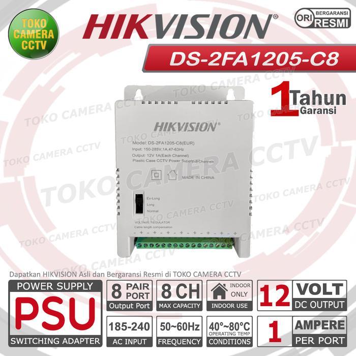 Power Supply Hikvision 8 Kamera Adaptor Cctv 8 Kamera Hikvision