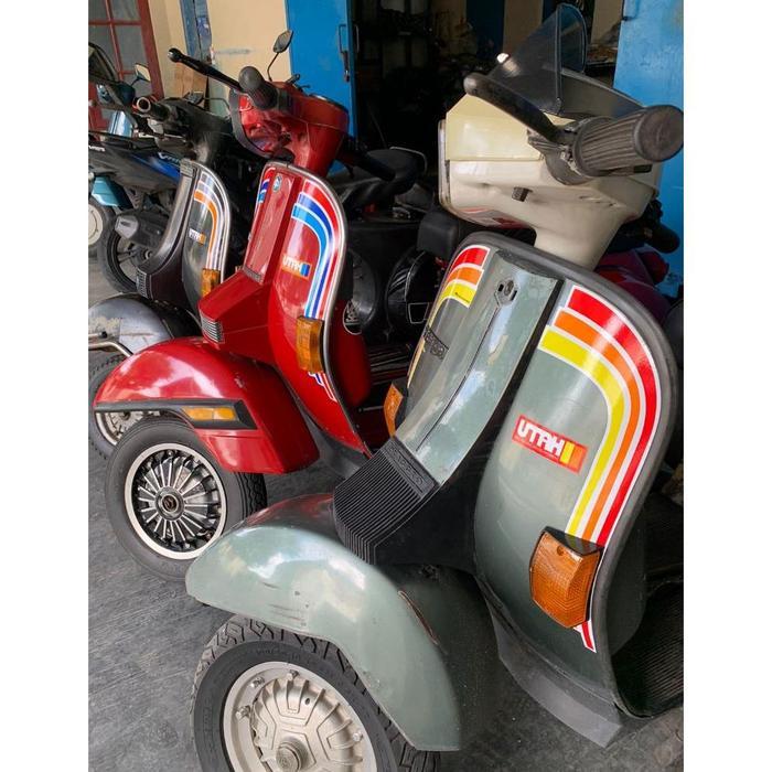 [Cod] Sticker Striping Set Replika Utah - Vespa Excel Exclusive Px