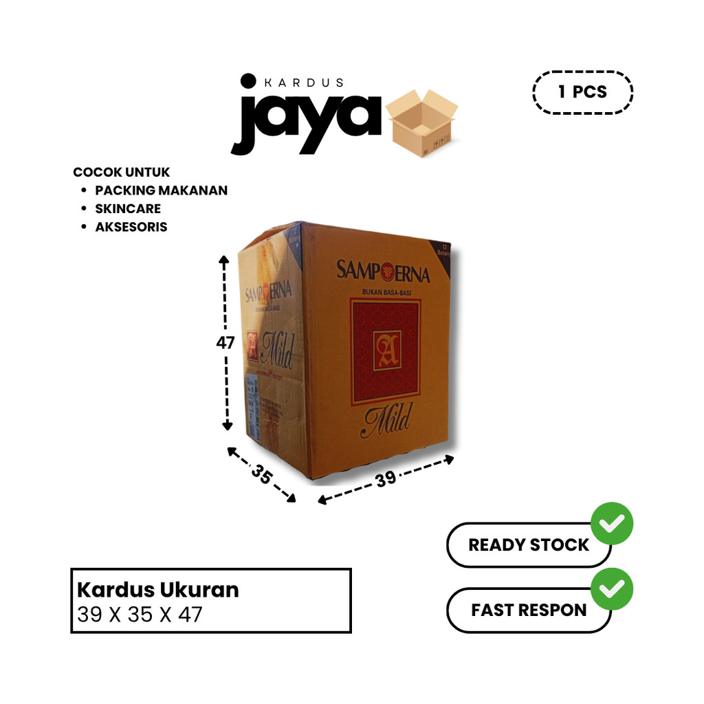 Kardus Bekas Sampoerna Mild Kotak | Cocok untuk Packing Barang | Harga Murah | 1 Pcs