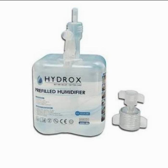 Hydrox prefilled humidifier oksigen/humidifier hydrox