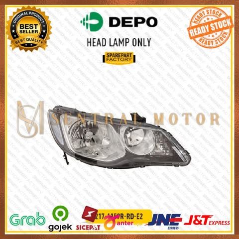 Head Lamp Lampu Depan Besar Kanan Honda Civic FD DEPO