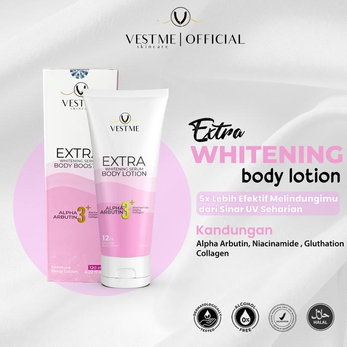 i0cc- Vestme - Body Lotion Extra Whitening Serum Body Booster Alpha Arbutin 3+