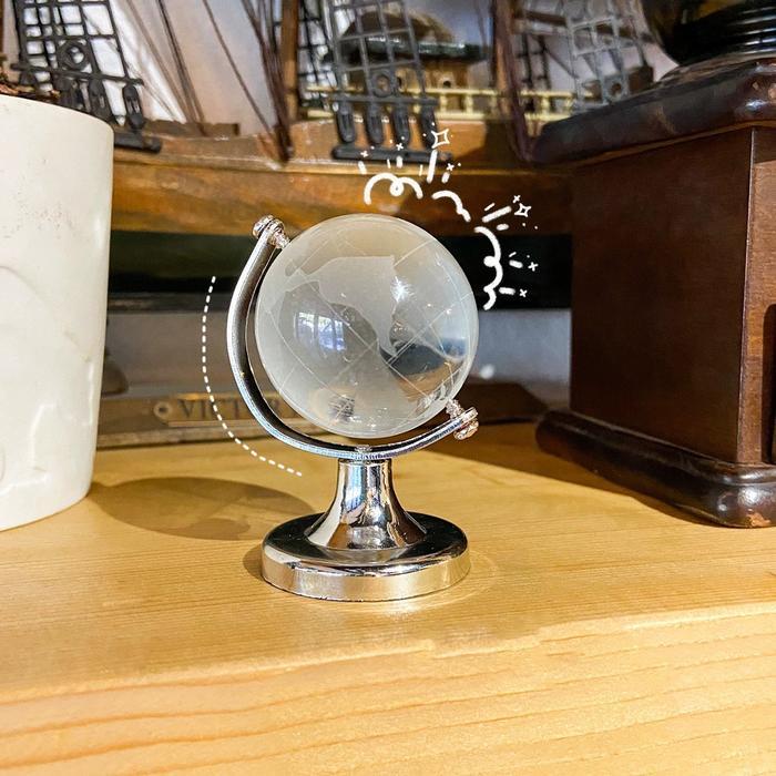 Globe Kristal Mini dekorasi Desktop Kreatif Dekorasi Meja Pajangan Bola Kristal