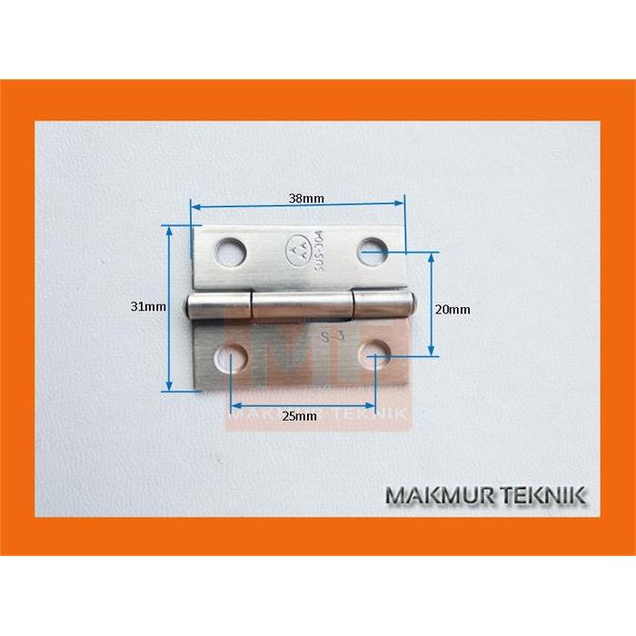 Engsel Stainless Steel 1.5Inch - Engsel Kupu Kupu - Engsel Pintu Jende