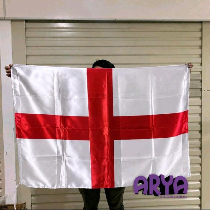 Bendera Negara ENGLAND Bahan Satin Ukuran 90x135 cm