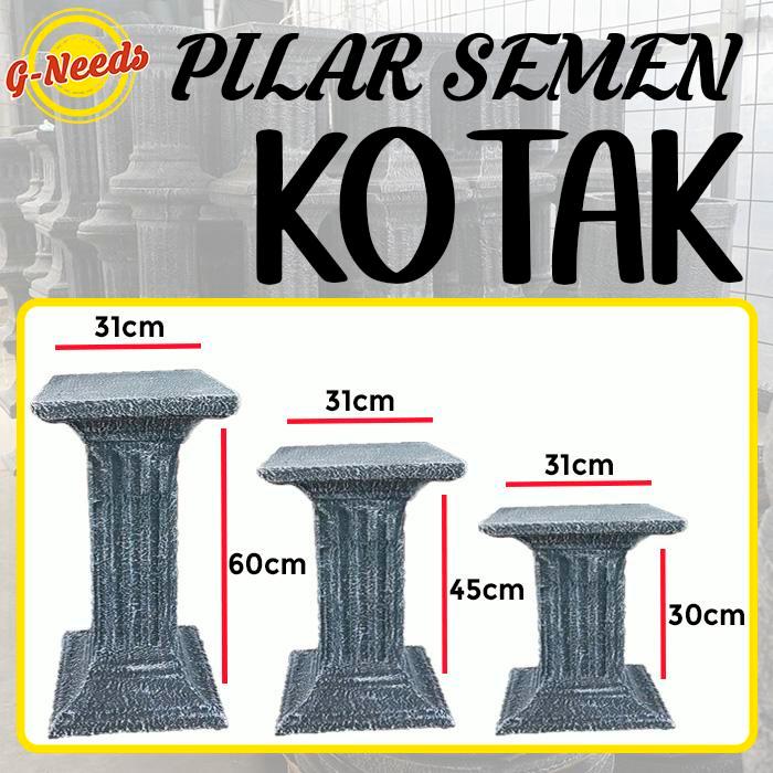 TERLARIS Pilar Semen Pilar Pot Semen Dudukan Pot Kotak