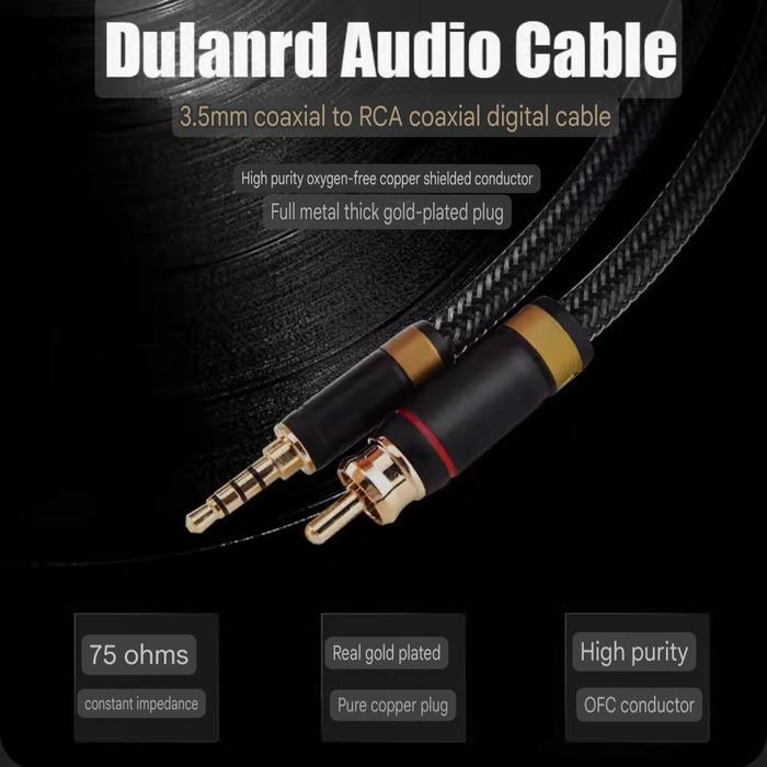 BERKUALITAS DULANRD COAX100 Digital Coaxial for FIIO X7 X3k X5 2nd etc OD6.5mm