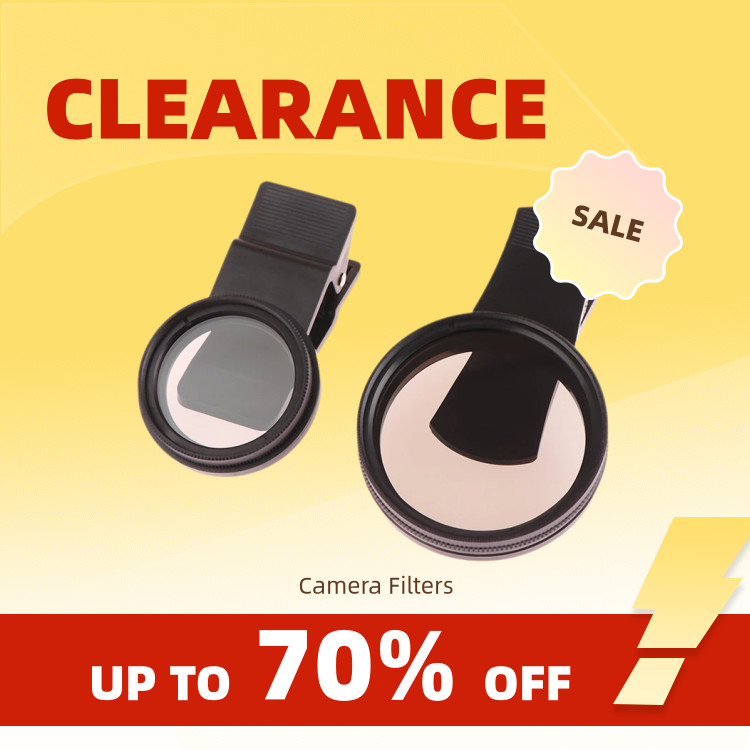 Clearance_Universal With Clip Portable Professional Phone Polarizer Wide Angle Lens 37/52MM CPL