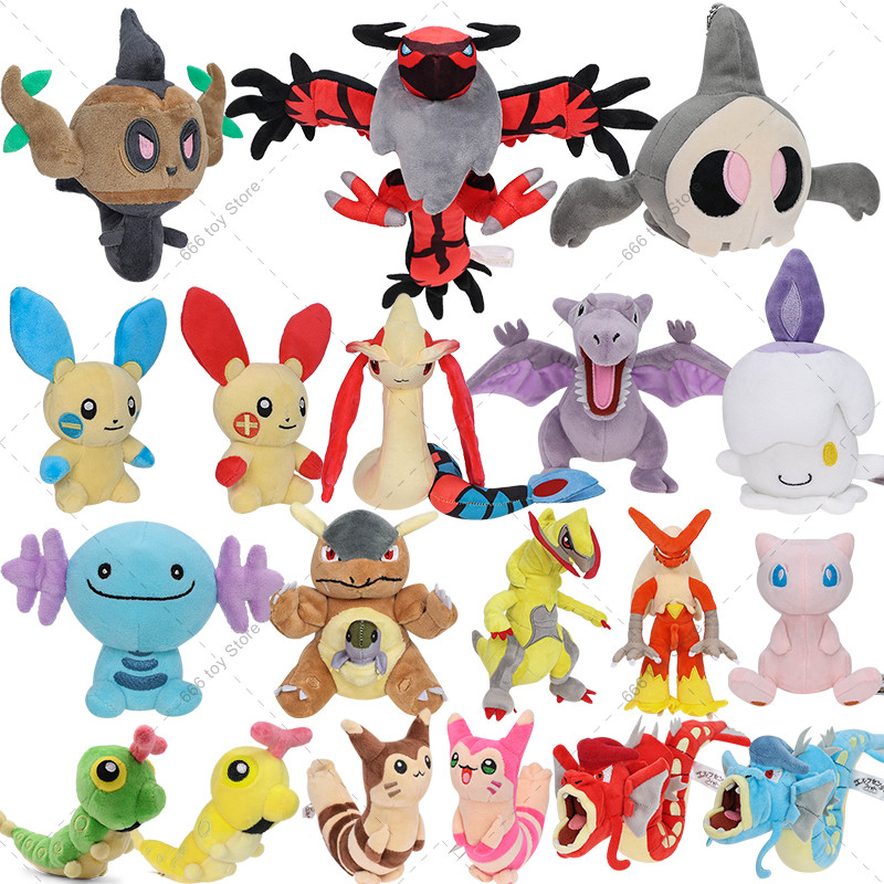 27 Styles Pokemon Plush fit Series Yveltal Lucario Aerodactyl Milotic Bidoof Dialga Garchomp