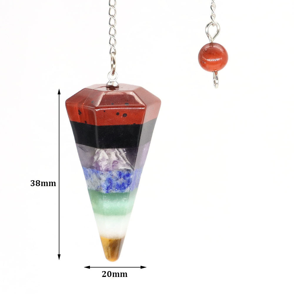 Natural Crystal Pendulums for Divination Dowsing Amethyst Pink Quartz Pendulum Reiki Healing Gem