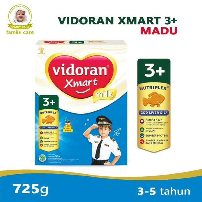 Vidoran Xmart 3+ Madu 725G Susu Vidoran Xmart 3 + Madu 725 G Terbaru 
