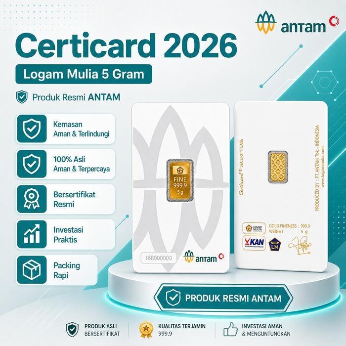 Emas Antam 5 Gram LM Logam Mulia Antam 5 Gram Sertifikat Terbaru