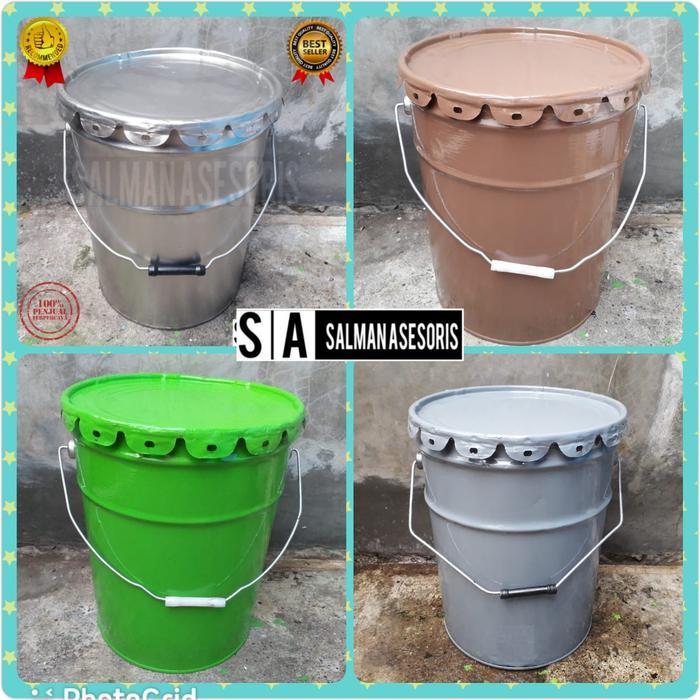 TERBARU PAIL EMBER KALENG CAT 25 KG TEMPAT SAMPAH 20 LITER READY