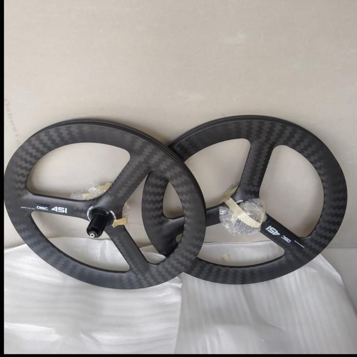 TERBARU Wheelset Nautilus carbon 3 spoke 22 inch atau 20 451 discbrake