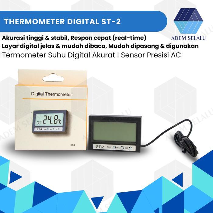 Thermometer Digital ST-2 Termometer Suhu Digital Akurat Sensor Presisi AC