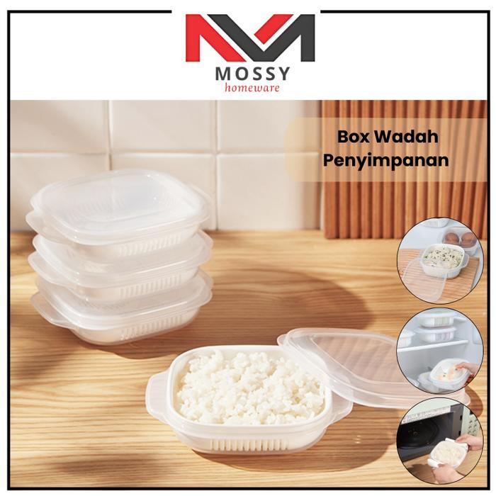 MOSSY Kotak Makan Bekal Mini Tempat Nasi Lunch Box Wadah Nasi/ Wadah Penyimpanan Makanan/Wadah