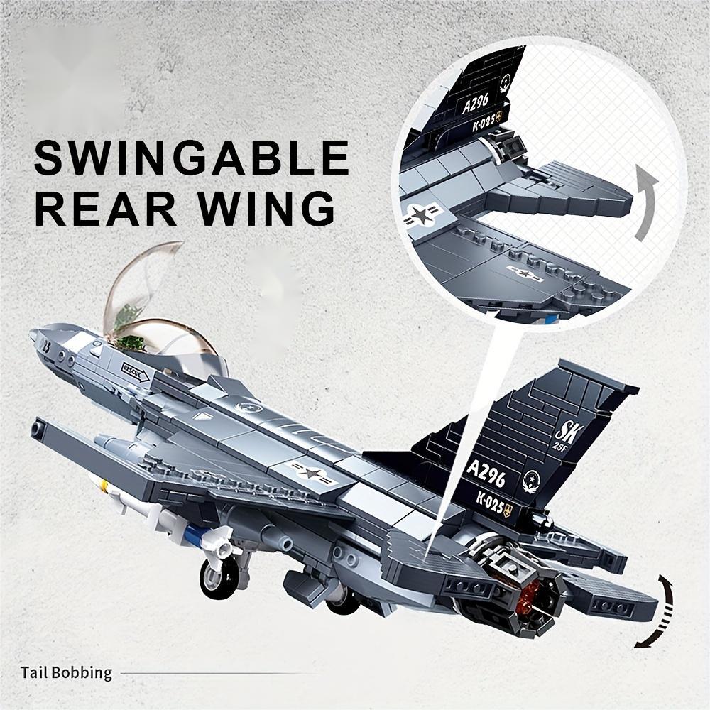 Build Your Own F-16 Fighter with Sluban's Military Series Model Building Blocks Kit - Perfect