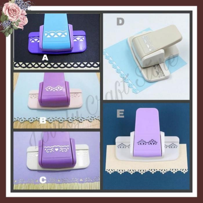 Fancy craft edge border punch puncher, pembolong pemotong kertas motif