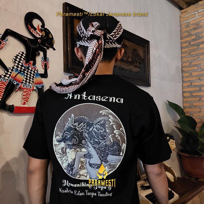 PROMO Paramesti Kaos Jawa Wayang Antasena combed nyaman Sablon Tebal Pria Distro Keren Dewasa