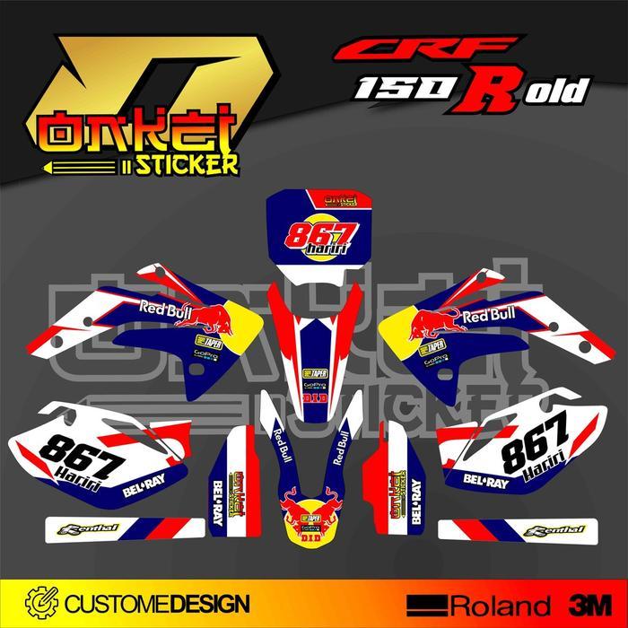 Decal Sticker Crf 150 R Old Redbull