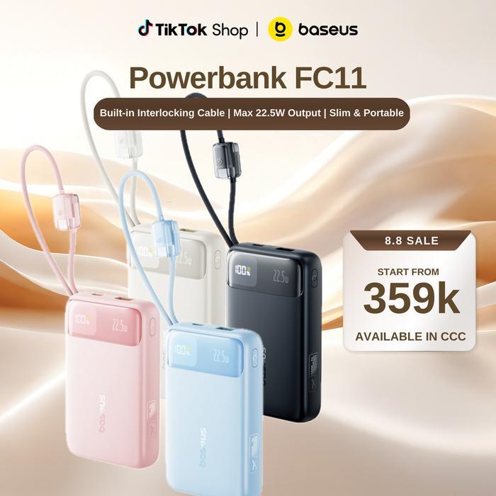 [Powerbank Ccc] Baseus Enerfill Fc11 10000Mah & 20000Mah 22.5W Fast Charging Power Bank With