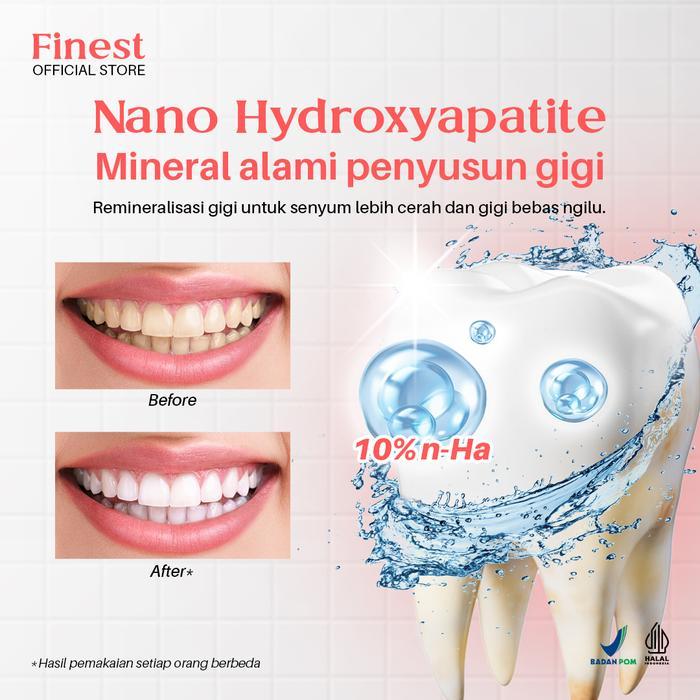 Finest Toothpaste 90 Gr Pasta Gigi Premium Nano Hydroxyapatite