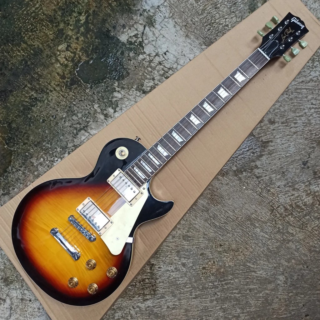 Gitar elektrik GIBSON LES PAUL STANDARD China warna Vintage Sunbrust rock metal jazz punk dangdut