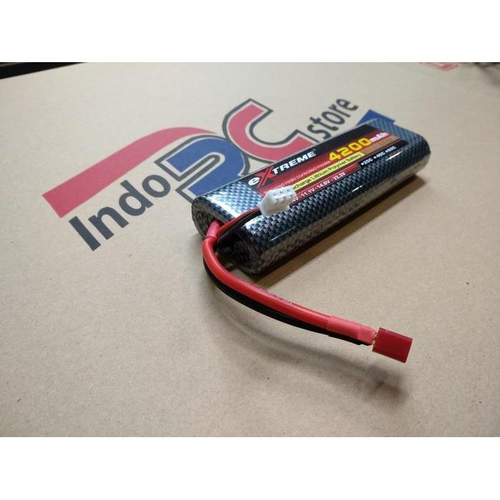 Baterai Lipo 4200Mah 7.4V 2S 30C Deans Plug Round Case
