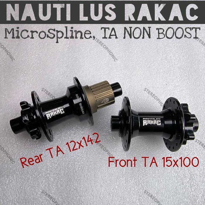 Hubset 32H Microspline 12sp NAUTILUS RAKAC 32H Non Boost Hubset NAUTILUS Microspline TA15x100