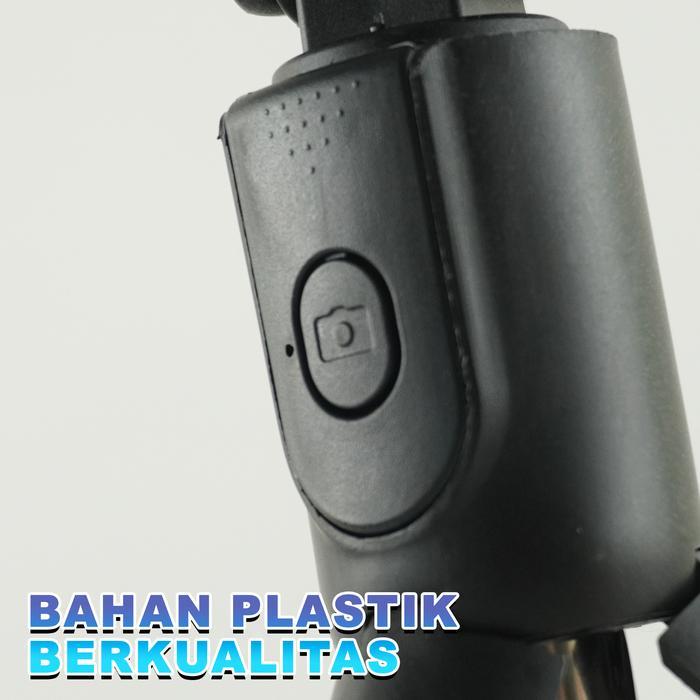 Tripod Tongsis Bluetooth Tripod Selfie Lipat HP Dengan Lampu LED Tongsis Control Remote Bluetooth