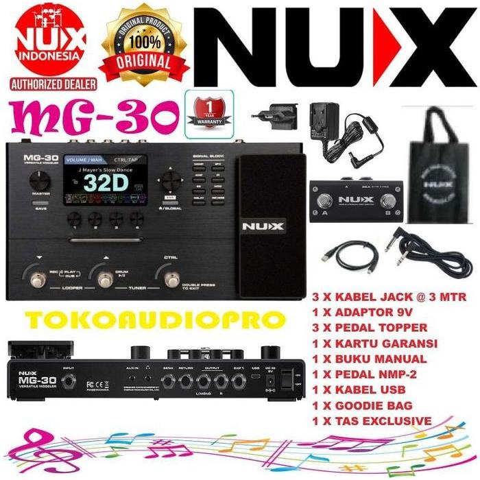 Nux Mg30 Versatile Modeler Multi Efek Gitar & Bass Nux Mg-30