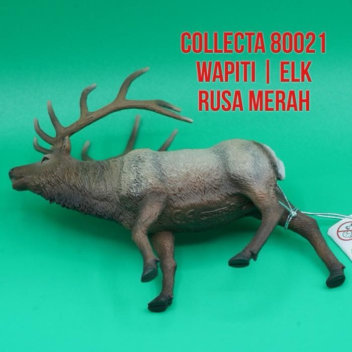 Hot Sale Collecta 80021 Wapiti Elk Rusa Besar Merah Cervus Canadensis Mainan Figure Binatang