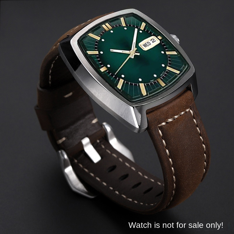 22mm Vintage Cow Watch Strap For Seiko SOLAR Bands SNKP27 SNKP25 SNKP23 Watch band Bracelet Men