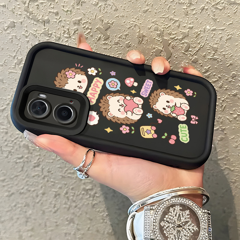 Casing Hp OPPO A36 OPPO A76 OPPO A96 Case Landak kecil Buah & Bunga Imut Banget Kasing Promo Cesing 