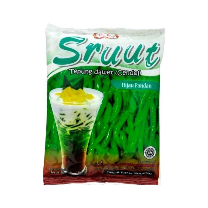 Premium Sruut Tepung Cendol Sruut 1Kg - Premiks Tepung Dawet Rasa Pandan Dari Sagu & Terigu 1000G