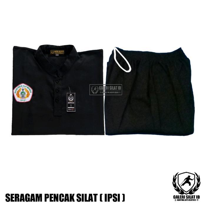 Seragam Pencak Silat - Baju Pencak Silat IPSI - Baju Latihan Silat Hitam - Sakral Polos IPSI