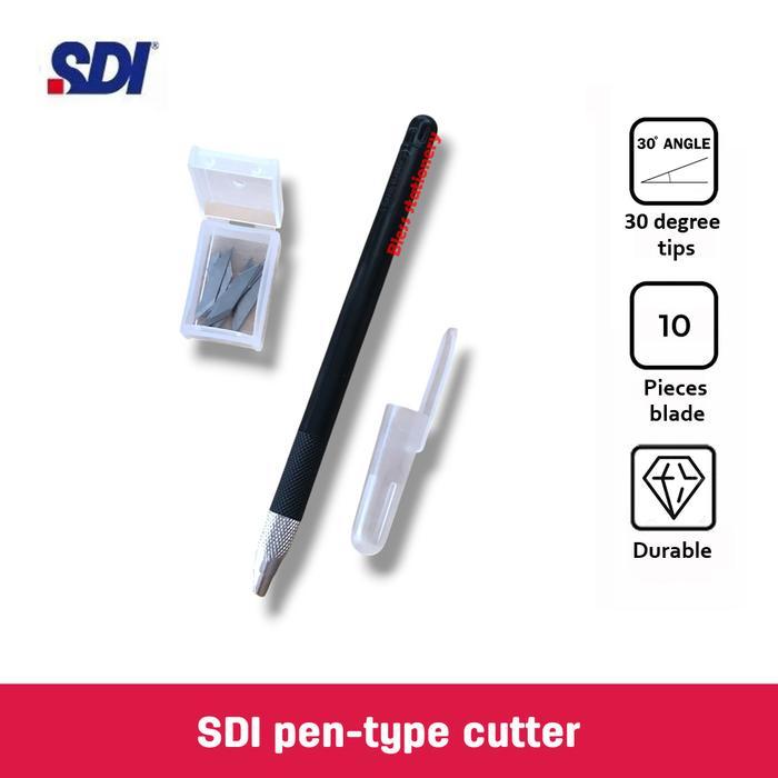 SDI Pen type cutter Art knife Pisau ukir Hobby knife Pen knife Cutter ukir Pen cutter set Carving