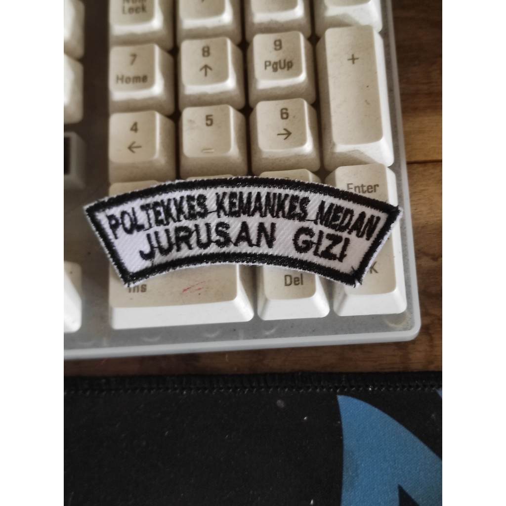 Emblem Bordir Komputer Bet Nama Poltekkes Kemenkes Medan Jurusan Gizi