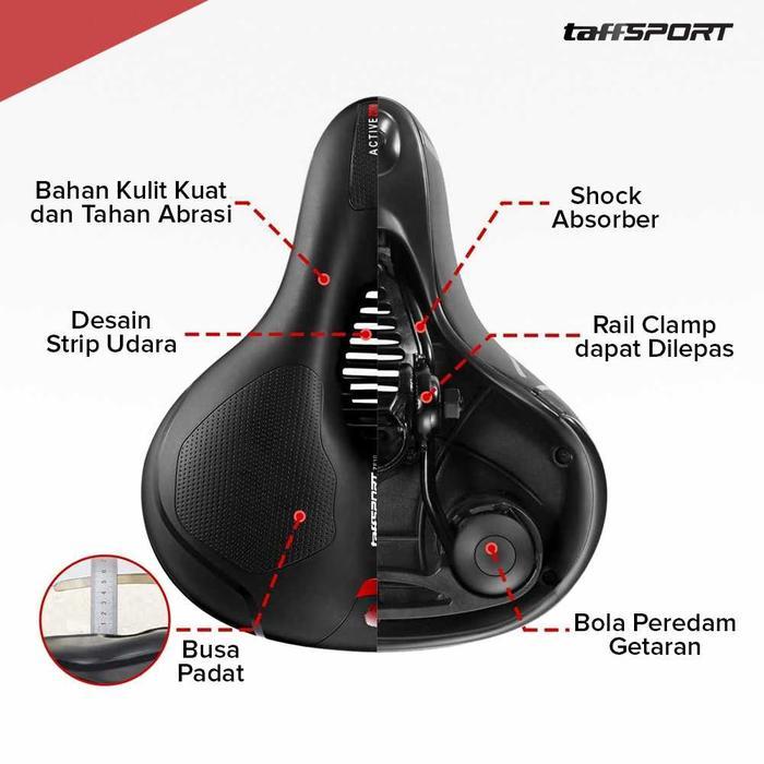 Premium Sadel Sepeda Empuk Spring Shock Absorber Jok Sepeda Lipat Sadel Sepeda Lipat Sadel Sepeda