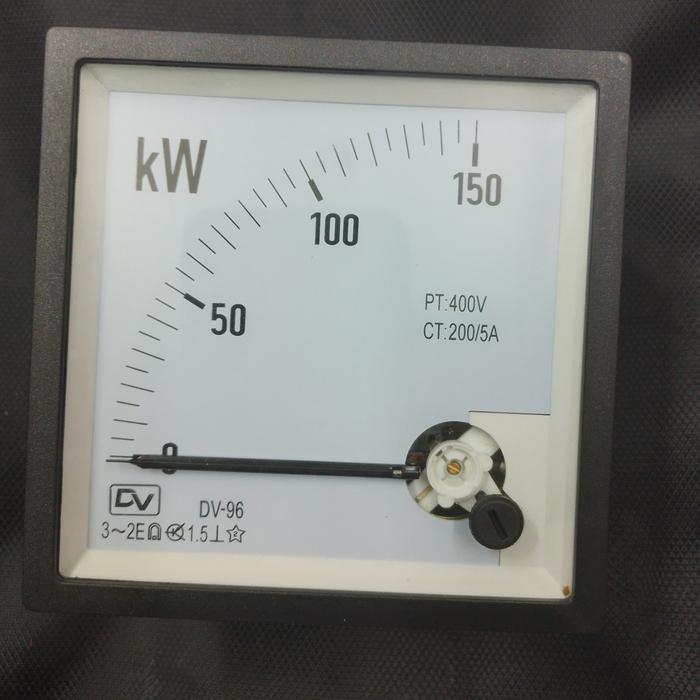 Dv Analog Watt Meter 96X96Mm / Kw Meter 150Kw Class 1,5