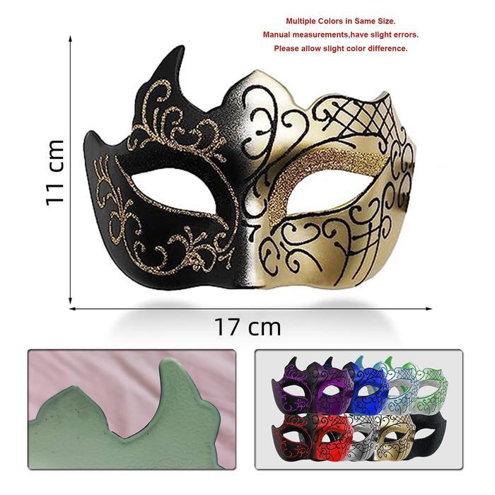 7 Warna Topeng Masquerade Pria Topeng Pasta Masquerade Masker Pria Topeng Mata Hitam Topeng