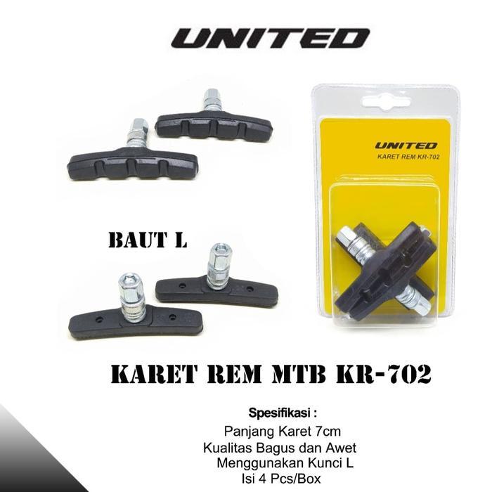 Polygon Bicycle - KaretRemKunciLUnited RemV-BrakeSepedaAnak,Bmx,Mtb Universal