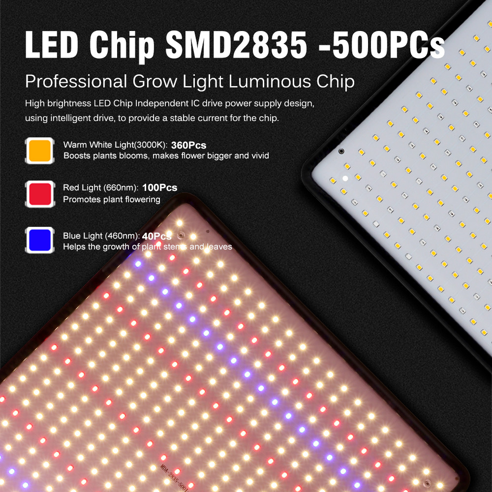 45W LED Growth Light For Measuring Sub Board, Indoor Plant Vegetable Tent Flower Growth Light EU