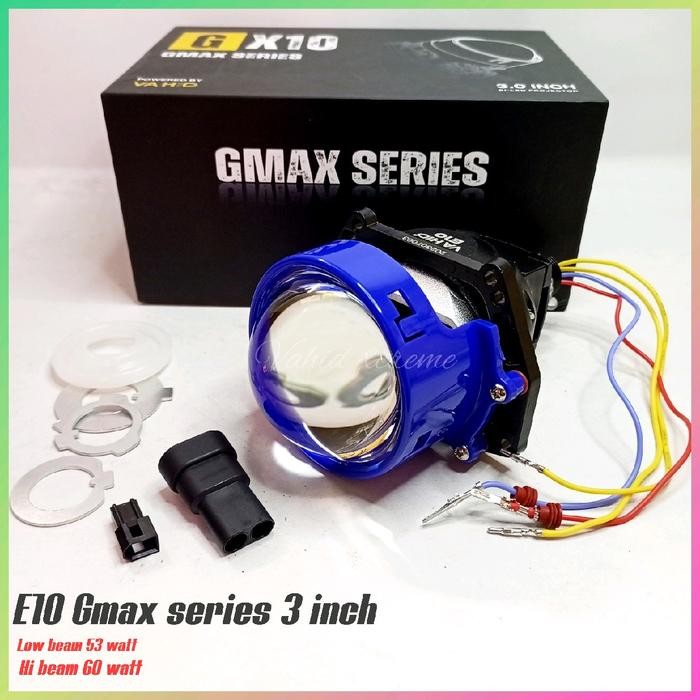 Projector vahid E10 Gmax series lens 3 inch Lampu Led