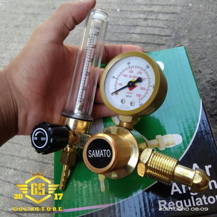 (GS) REGULATOR ARGON TABUNG OKSIGEN LAS SAMATO ARGON AR ORIGINAL