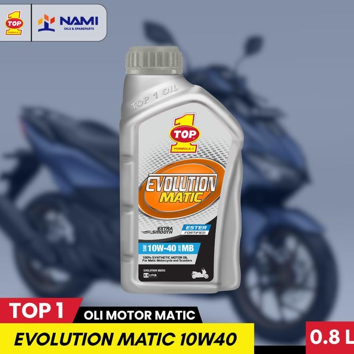 *TOP 1 EVOLUTION MATIC 10W40 0.8L * oli motor matic - Original