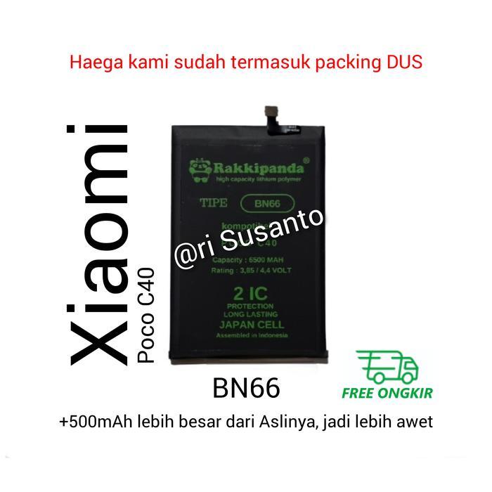 BATERAI RAKKIPANDA BN66 BN-66 FOR XIAOMI POCO C40 DOUBLE POWER IC
